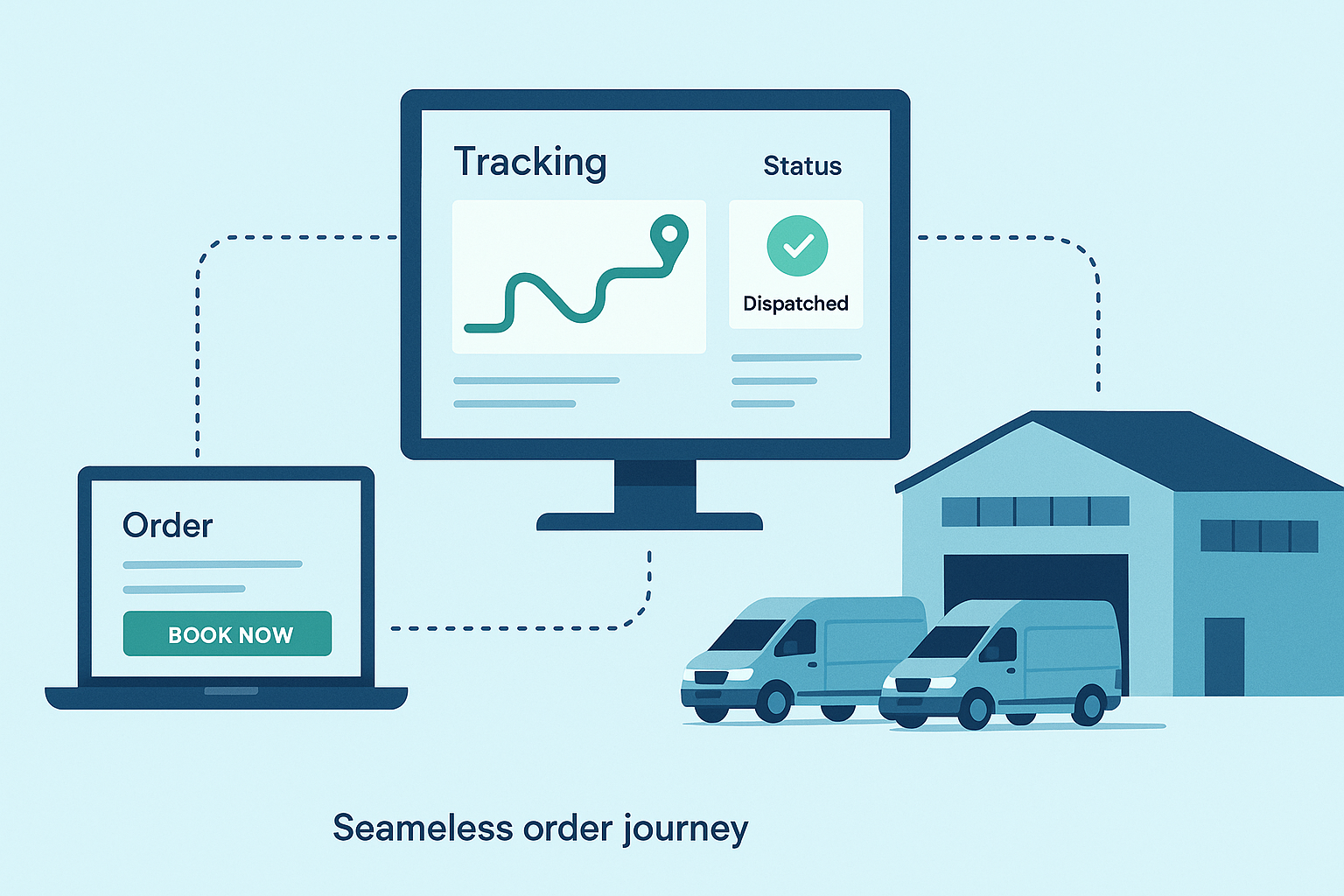 Real-time order tracking from booking to dispatch in a smart factory